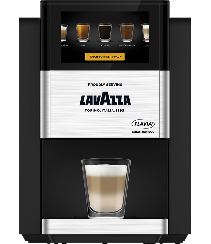 Lavazza Creation 600 front view with drink
